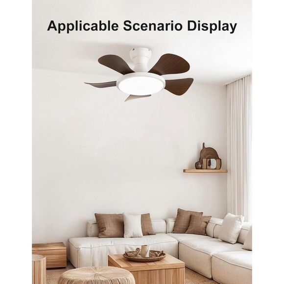 Low Profile Ceiling Gan 30in with Light White (4324) - Picture 2 of 7